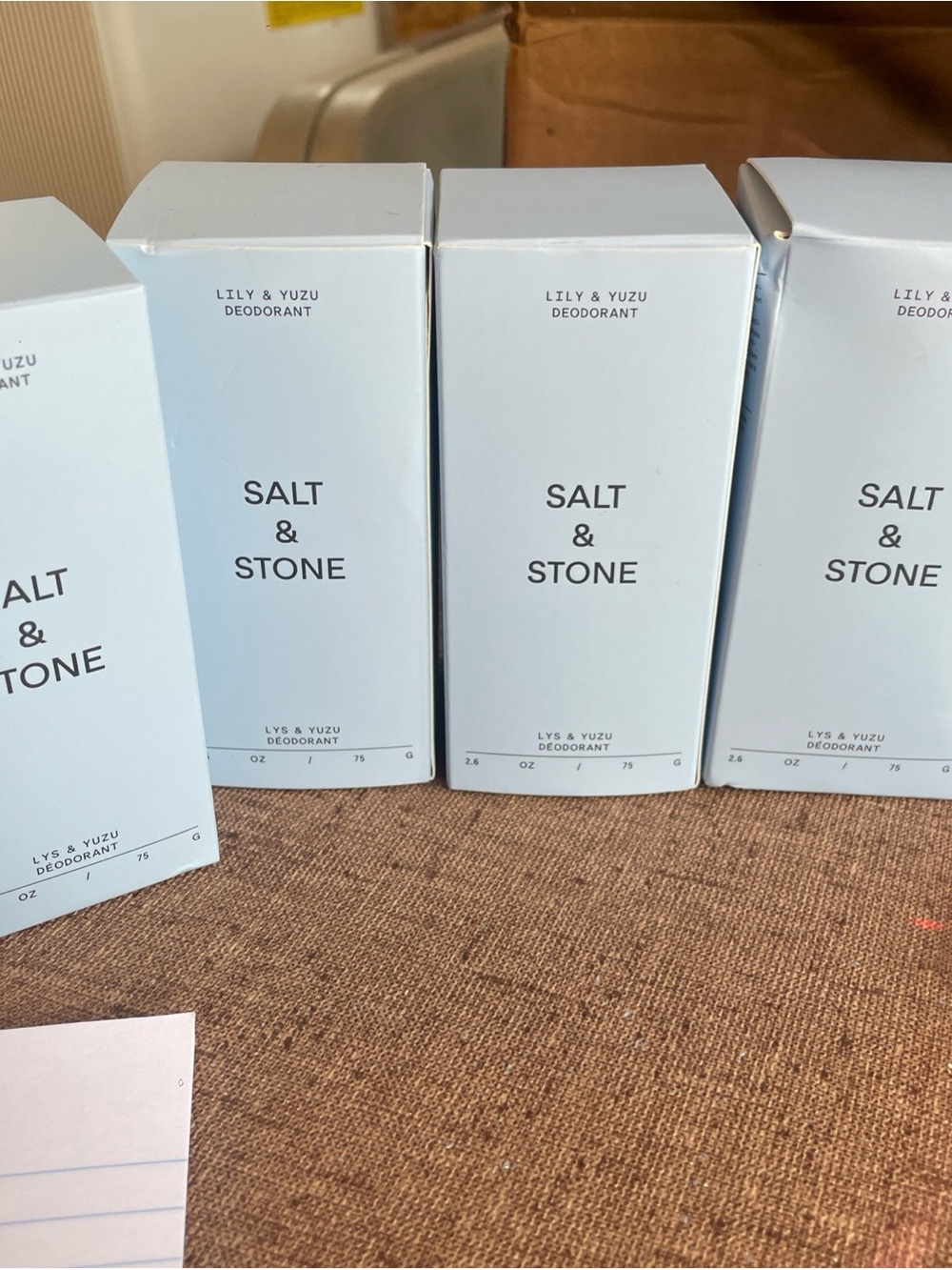 Lot of 4 Salt & Stone Lily & Yuzu Deodorant Set  - BRAND NEW